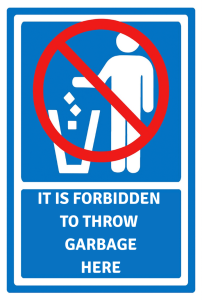 Costinești: It Is Forbidden To Throw Garbage Here Sign